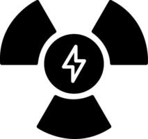 nuclear poder glifo icono vector