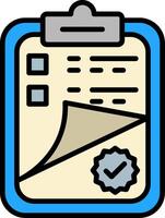 Clipboard Line Filled Icon vector
