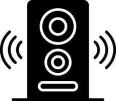 icono de glifo de altavoz vector