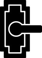 Door Handle Glyph Icon vector