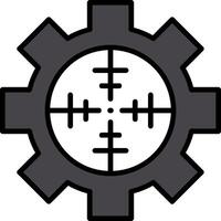 Factory Pollution Line Filled Icon vector