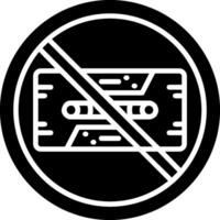 Prohibited Sign Glyph Icon vector