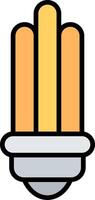 Bulb Line Filled Icon vector