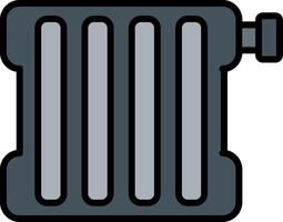 Radiator Line Filled Icon vector