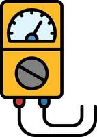 Voltage Indicator Line Filled Icon vector