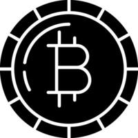 bitcoin bitcoin glifo icono vector