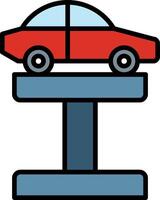 Car Jack Line Filled Icon vector