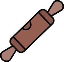 Rolling Pin Line Filled Icon vector