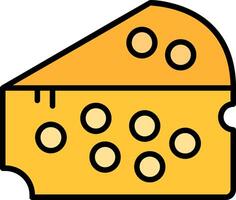 Cheese Line Filled Icon vector