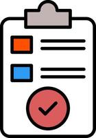 Check In Line Filled Icon vector
