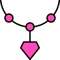 Locket Line Filled Icon vector