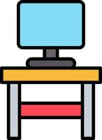 Stand Line Filled Icon vector