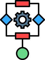 Algorithm Line Filled Icon vector