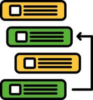 Backlog Line Filled Icon vector