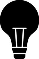 Light Bulb Glyph Icon vector