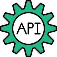 Api Line Filled Icon vector