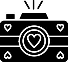 Photo Camera Glyph Icon vector