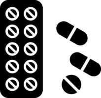 Pills Glyph Icon vector