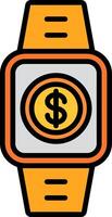 Payment Line Filled Icon vector