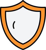 Security Shield Line Filled Icon vector