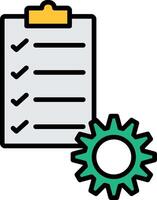 Project Management Line Filled Icon vector