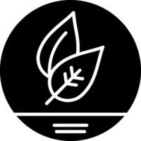 Leaf Glyph Icon vector