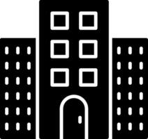 edificio glifo icono vector