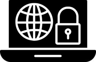 Internet Security Glyph Icon vector