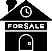 Home For Sale Glyph Icon vector