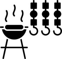 icono de glifo de barbacoa vector