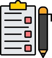 Task List Line Filled Icon vector