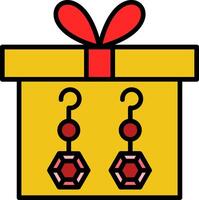 Gift box Line Filled Icon vector