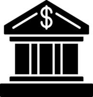 Bank Glyph Icon vector