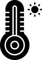 Thermometer Glyph Icon vector