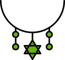 Necklace Line Filled Icon vector