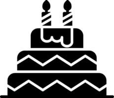 Birthday Cake Glyph Icon vector