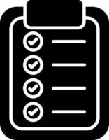 Checklist Glyph Icon vector