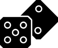 Dice Glyph Icon vector