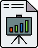 Presentation Line Filled Icon vector