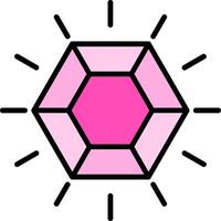 Gemstone Line Filled Icon vector