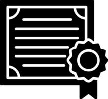 Diploma Glyph Icon vector