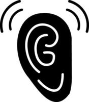 Listen Glyph Icon vector