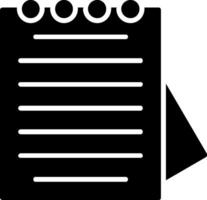 Notepad Glyph Icon vector