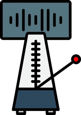 Metronome Line Filled Icon