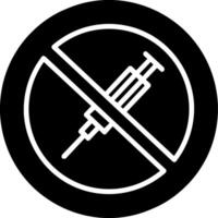 No Needle Glyph Icon vector