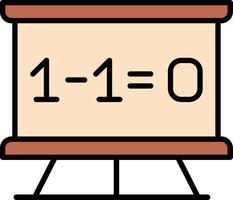 Maths Line Filled Icon vector