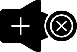 Mute Glyph Icon vector