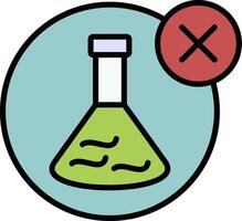 No Chemical Line Filled Icon vector