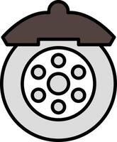 Brake Pad Line Filled Icon vector