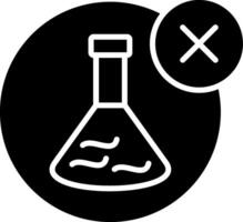 No Chemical Glyph Icon vector